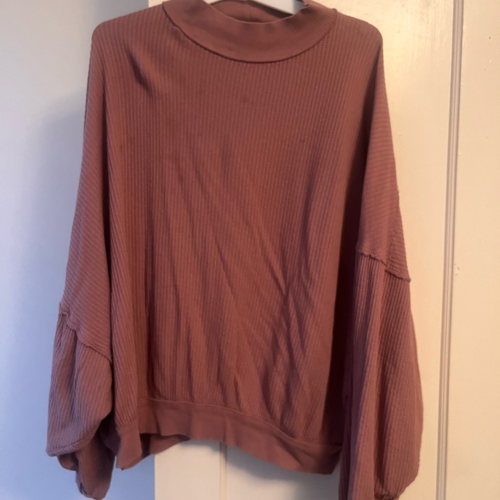 Slouchy Free People Waffle long sleeve